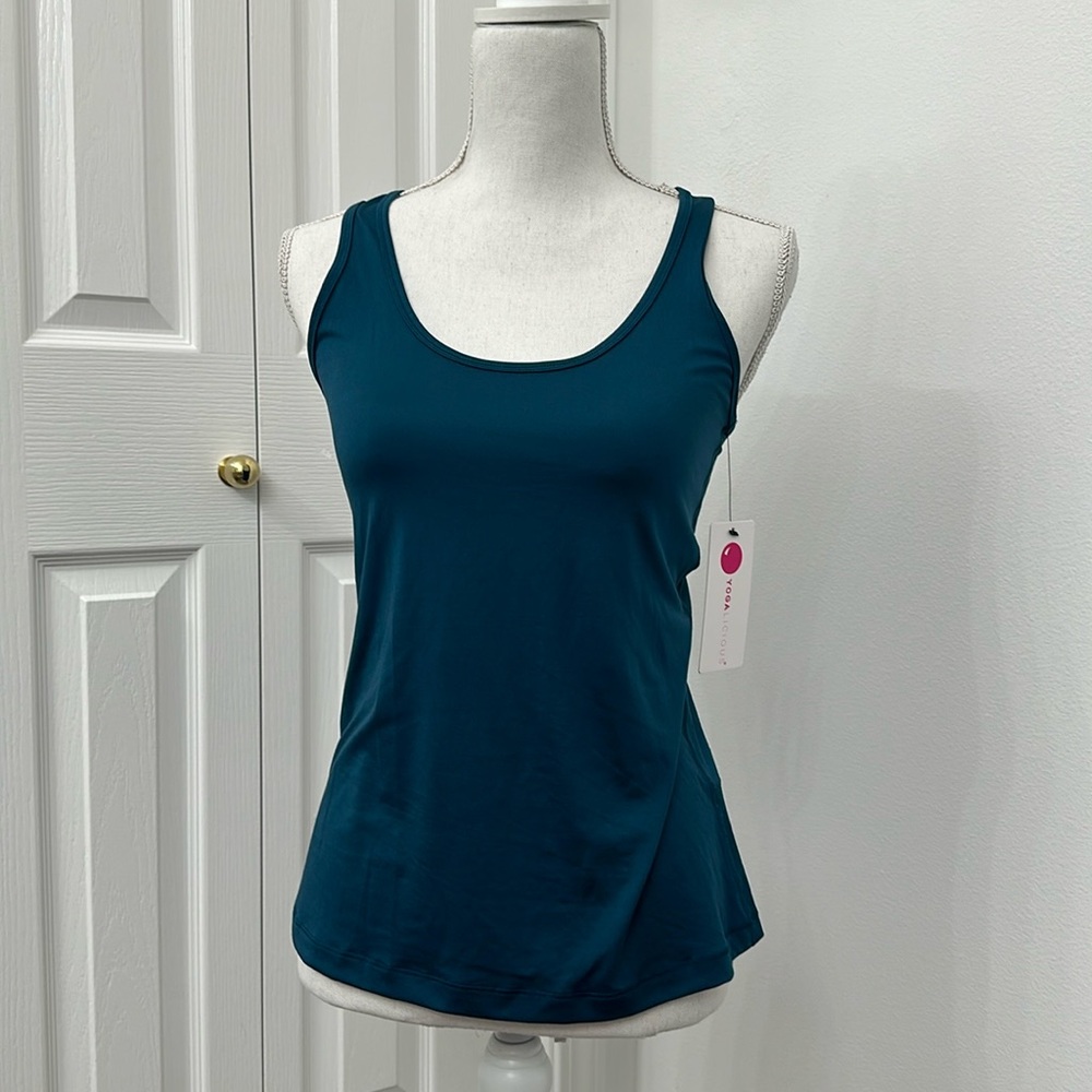 Yoga-lic-ious Tank top medium MWT Greenish-blue